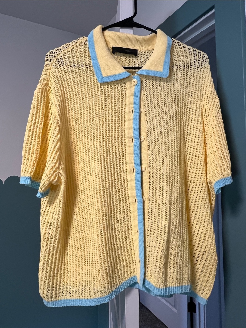 Zara yellow button-down